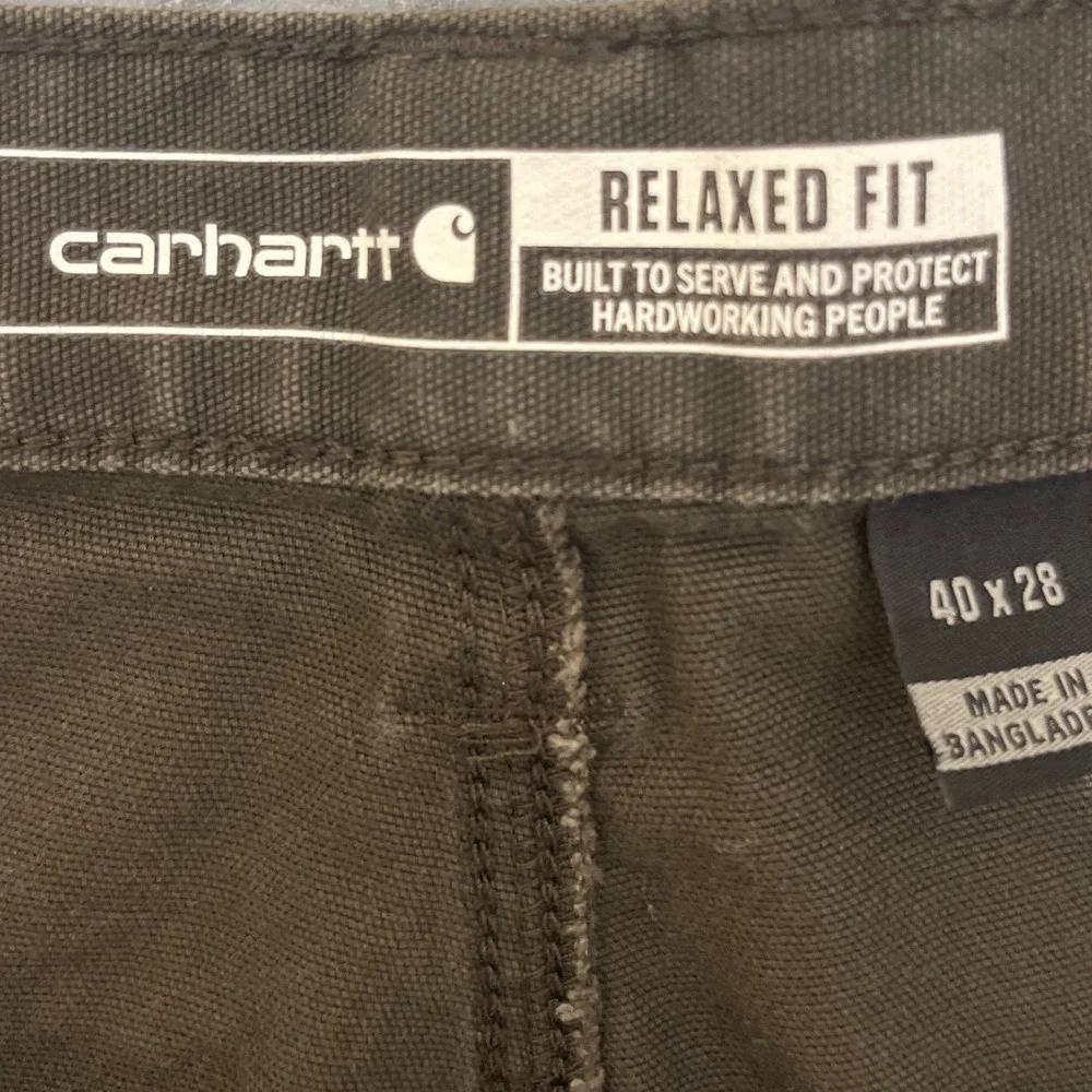 Carhartt Mens BN2291-M Rugged Flex Relaxed Fit‎ Canvas Work Pants Grey 40x28